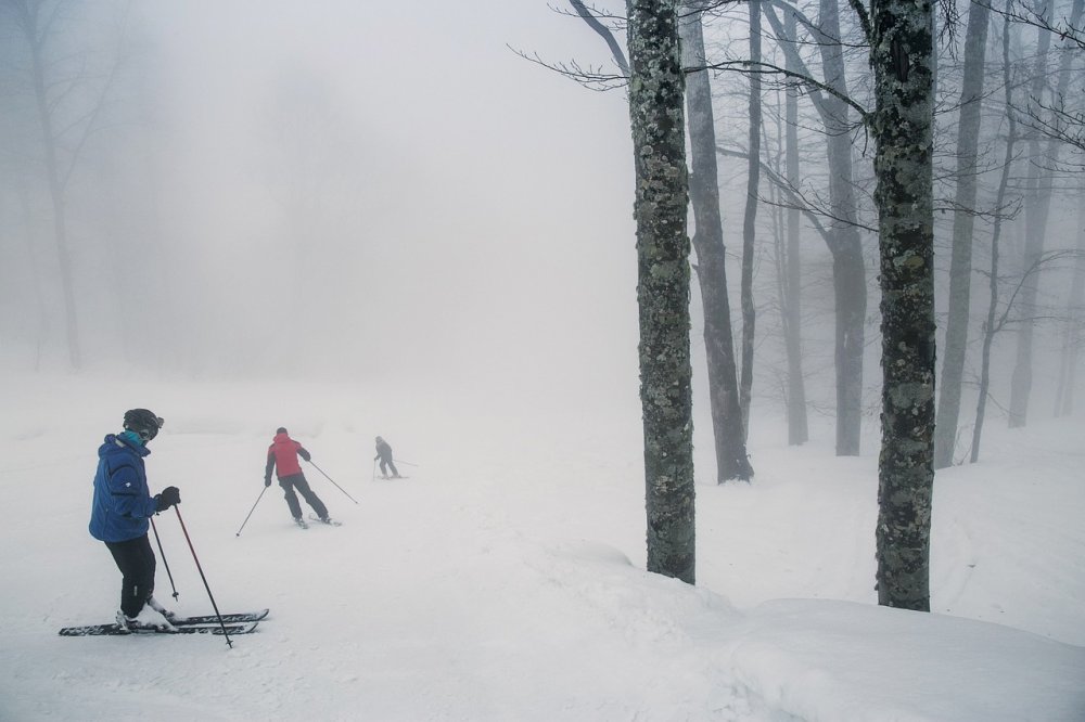 mlha při lyžování