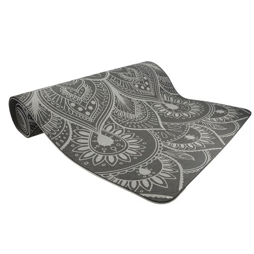 Podložka LIFEFIT® YOGA MAT MANDALA DUO, 183x58x0,6cm, černá