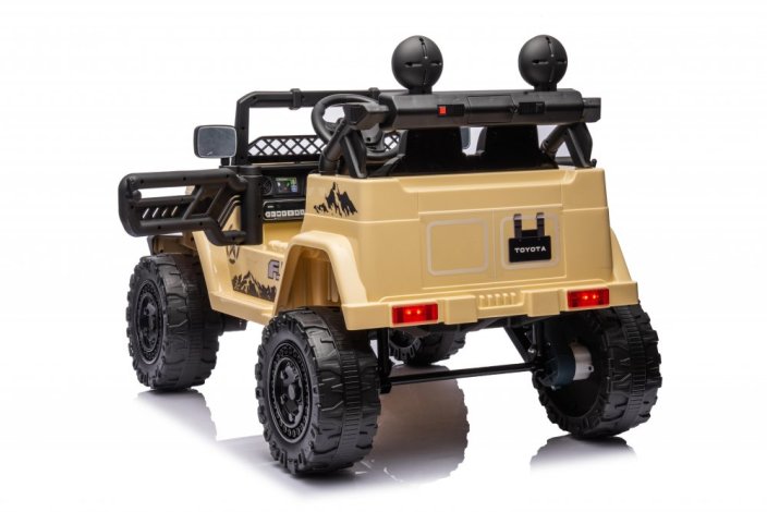 Dětské elektrické auto Toyota FJ Cruiser hnědožlutá/khaki