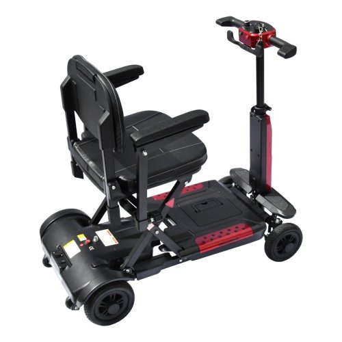 Elektrický čtyřkolový vozík RACCEWAY® FOLD, vínový