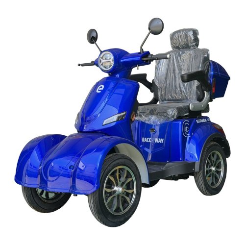 Elektrický čtyřkolový vozík RACCEWAY® STRADA LITE, modrý