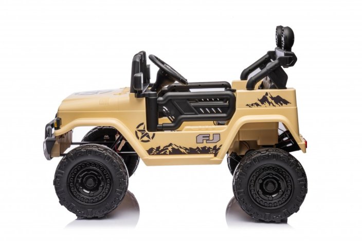 Dětské elektrické auto Toyota FJ Cruiser hnědožlutá/khaki