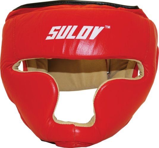 Chránič hlavy uzavřený SULOV®, kožený, červený - Box velikost: L, Výrobce: Rulyt s.r.o, 5.května 435, 440 01 Dobroměřice, e-mail: info@rulyt.cz