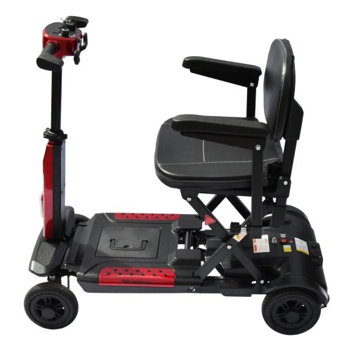 Elektrický čtyřkolový vozík RACCEWAY® FOLD, vínový