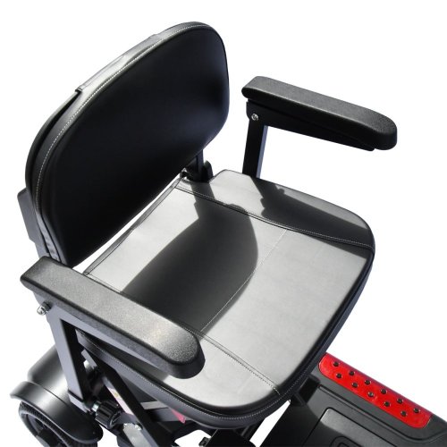 Elektrický čtyřkolový vozík RACCEWAY® FOLD, vínový