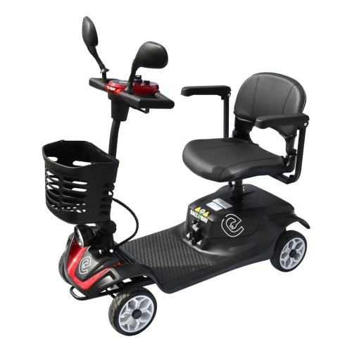 Elektrický čtyřkolový vozík RACCEWAY® SOLID, vínový