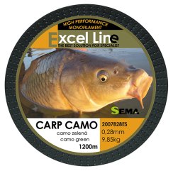 Rybářský vlasec Sema Carp camo green 1200 m 0,30 / 11,9 kg