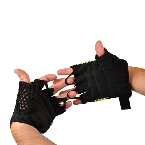 Fitness rukavice LIFEFIT® FIT, černo-zelené