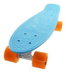Penny board 22" SULOV® VIA DOLCE sv.modrý-mat.oranžový