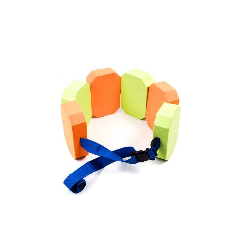 Plavecký pás EVA, 6 dílků, zeleno-oranžový