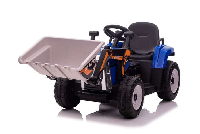 Dětský elektrický traktor Eljet s nakládací lžící modrá, Li-Ion