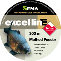 Rybářský vlasec Sema Method Feeder Teflon 300 m hnědá 0,25 mm / 8,4 kg