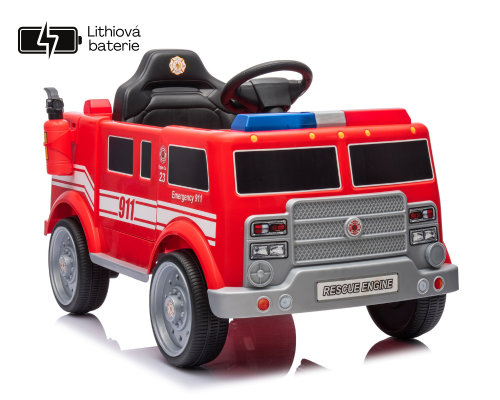 Dětské elektrické auto hasiči Eljet červená, Li-Ion
