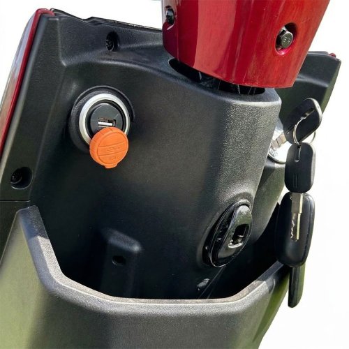 Elektroskútr RACCEWAY® E-FICHTL®, červený-lesklý s baterií 20Ah