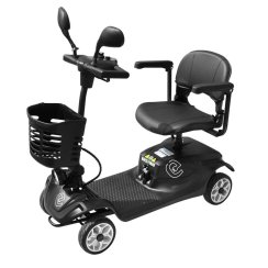 Elektrický čtyřkolový vozík RACCEWAY® SOLID, černý