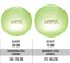 Gymnastický míč LIFEFIT® TRANSPARENT 65 cm, sv. zelený