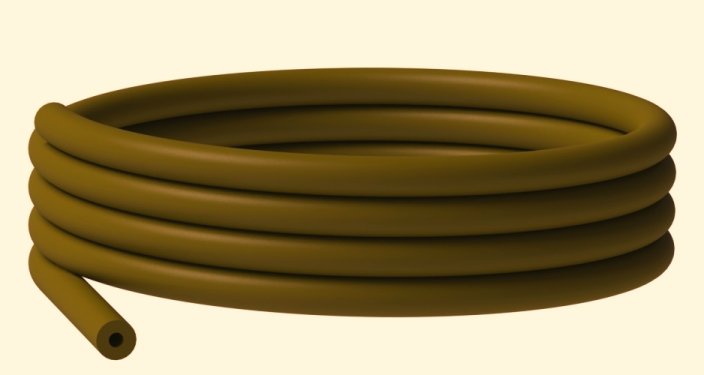 Zarážka, hadička nebo převlek Suretti PVC hadička hnědá