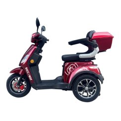 Elektrický tříkolový vozík RACCEWAY® VIA LITE, červený