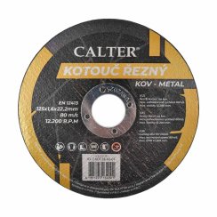 Řezný kotouč CALTER®, 125 x 1,6 x 22,2 mm