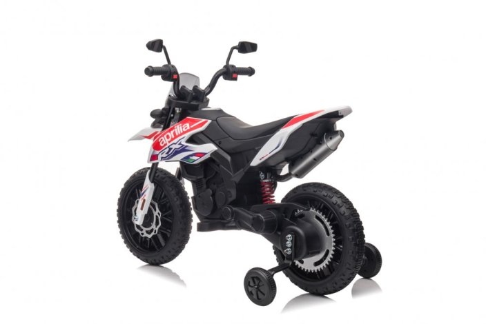Dětská elektrická motorka Aprilia RX125 bílá/white