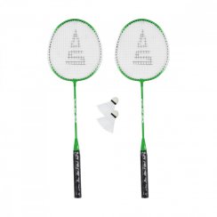 Badmintonový set SULOV®, 2x raketa, 2x míček, vak - zeleno-bílý