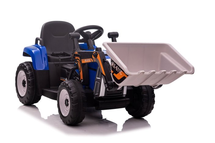 Dětský elektrický traktor Eljet s nakládací lžící modrá, Li-Ion