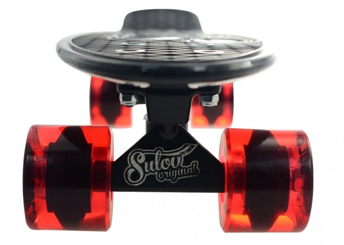 Penny board 22" SULOV® RETRO VENICE černo-tr.červený