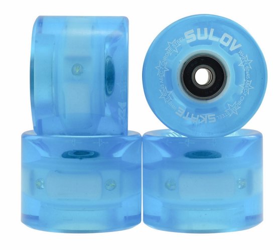 Penny board 22" BURN RIDER modrý fosforeskující, blikající kolečka