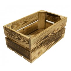 Dřevěná bedýnka 32x20x14 cm, opalovaná