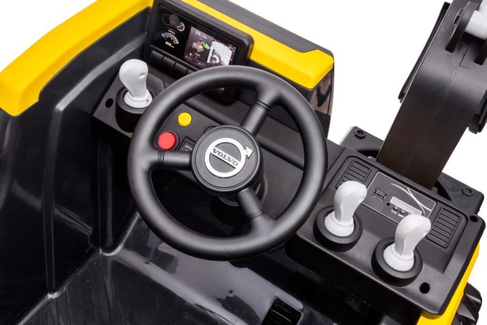 Dětský plně elektrický bagr Volvo PRO žlutá, Li-Ion