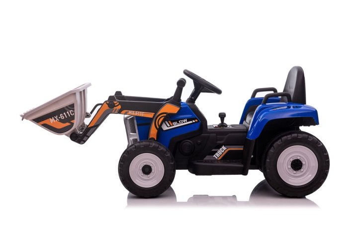 Dětský elektrický traktor Eljet s nakládací lžící modrá, Li-Ion