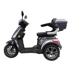 Elektrický tříkolový vozík RACCEWAY® VIA LITE, šedý