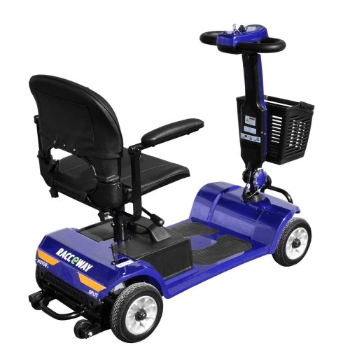 Elektrický čtyřkolový vozík RACCEWAY® SPLIT, modrý