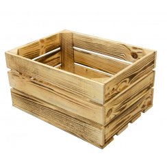 Dřevěná bedýnka 40x30x21 cm, opalovaná