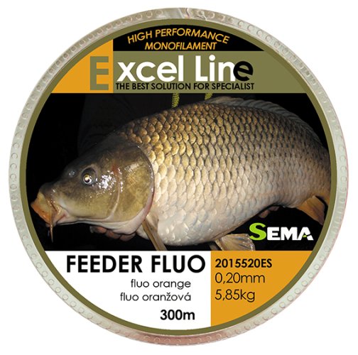 Rybářský vlasec Sema Feeder Fluo 300 m průměr 0,18 mm / 4,9 kg