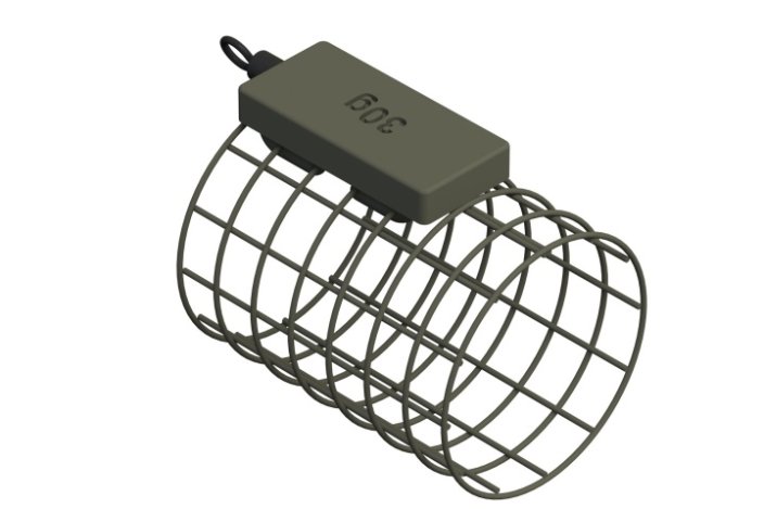 Rybářské krmítko Suretti Válcové s obratlíkem klec 35 x 58 mm 10 g