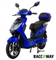 Elektroskútr RACCEWAY® E-FICHTL®, modrý-lesklý s baterií 12Ah