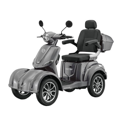 Elektrický čtyřkolový vozík RACCEWAY® STRADA LITE, šedý