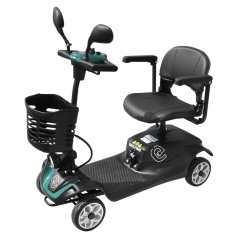 Elektrický čtyřkolový vozík RACCEWAY® SOLID, světle modrý