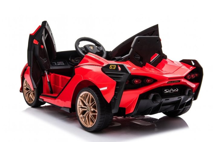 Dětské elektrické auto Lamborghini Sian červená/red