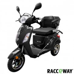 Elektrický tříkolový vozík RACCEWAY® VIA-MS09, černý lesklý