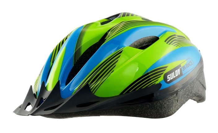 Dětská cyklo helma SULOV® JR-RACE-B, modro-zelená