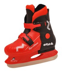 Chlapecké zimní brusle SPORTEAM KIDS, černo-červené