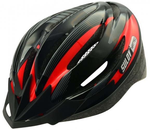 Cyklo přilba SULOV® MATTEO, černo-červená - Helma velikost: L