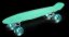 Penny board 22" BURN RIDER modrý fosforeskující, blikající kolečka