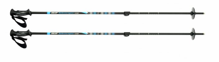 Sjezdové skládací hole SULOV® TELESCOPIC SENIOR, vel. 100-145cm, modré