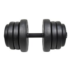 Činka nakládací LIFEFIT® jednoruční 23 kg, vinyl-cement, 30mm tyč/8x kotouč