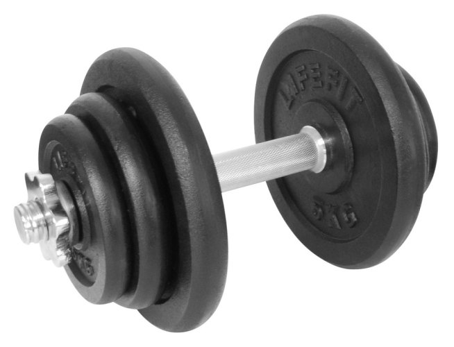 Činka nakládací LIFEFIT® jednoruční 20 kg, 30mm tyč/6x kotouč