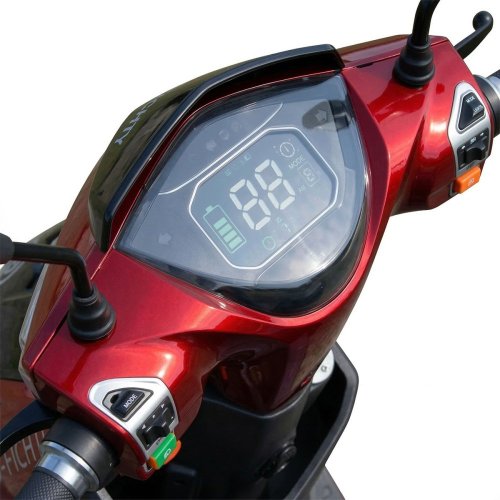 Elektroskútr RACCEWAY® E-FICHTL®, červený-lesklý s baterií 20Ah