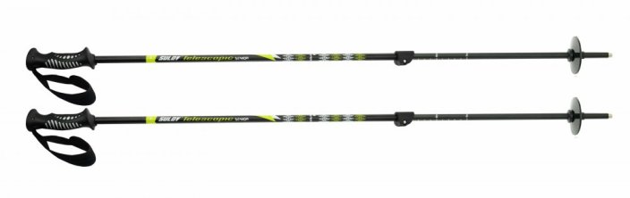 Sjezdové skládací hole SULOV® TELESCOPIC SENIOR, vel. 100-145cm, zelené